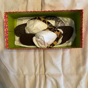 Women’s Tory Burch animal print sandals